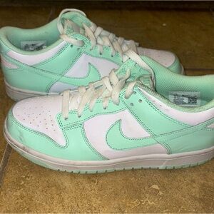 Nike Women's White and Mint Sneakers